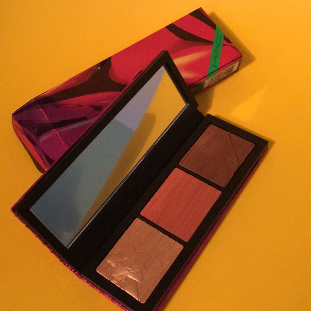 MAC palette blush trio shiny pretty things medium/deep face compact dimension